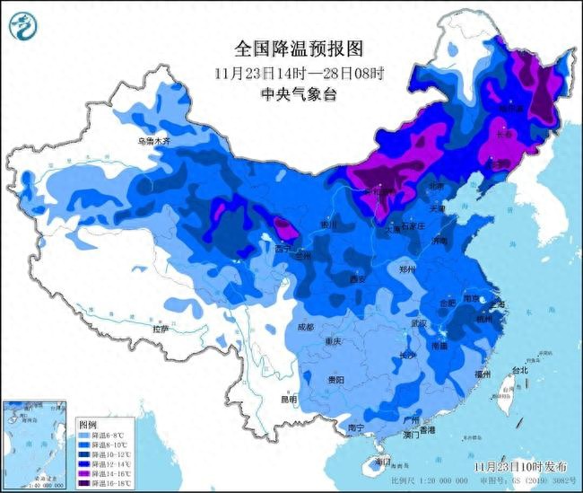 我国大部地区今天起降温 部分地区降幅超12℃  